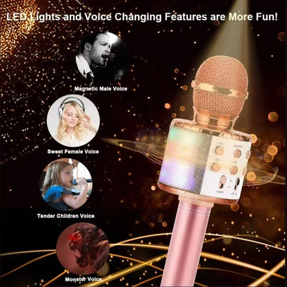 LED Wireless Bluetooth Karaoke Microphone for Kids - Smarsty