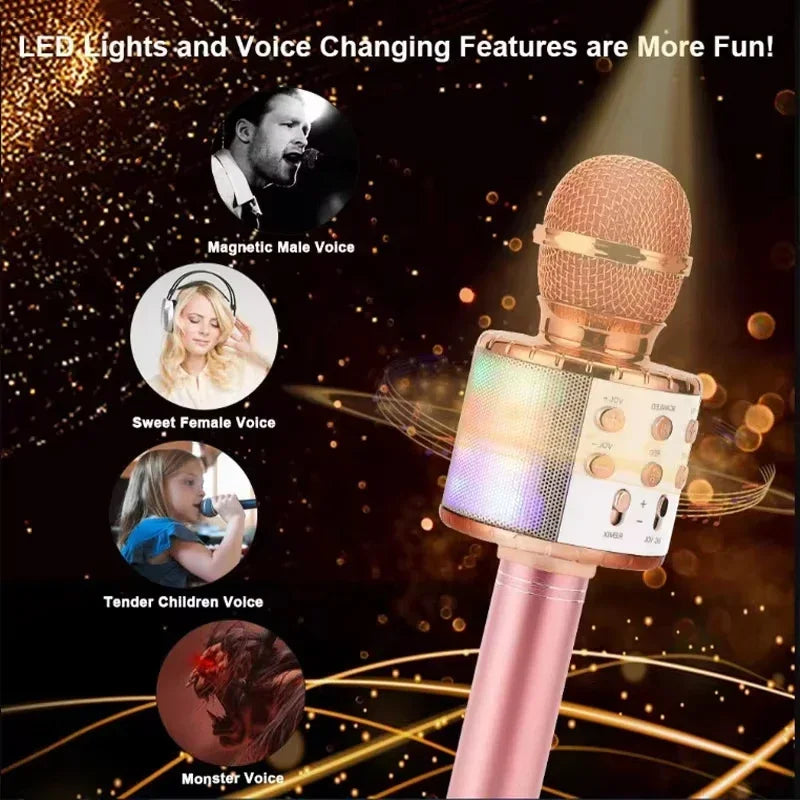 LED Wireless Bluetooth Karaoke Microphone for Kids - Smarsty
