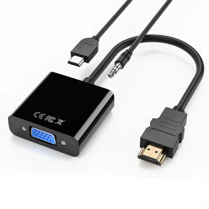 HD 1080P HDMI to VGA Cable Adapter for Clear Video - Smarsty