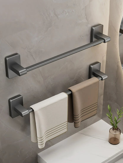Non Perforated Suction Cup Towel Rack for Bathroom Storage - Smarsty