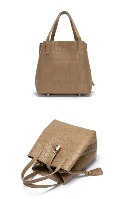 Women Tote Bag Steel Embossed Handheld Casual Purse - Smarsty