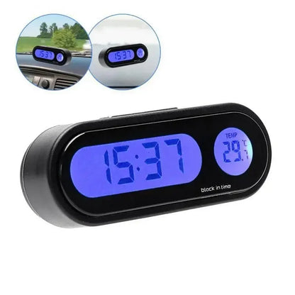Car Dashboard Clock With Digital Thermometer And Display - Smarsty