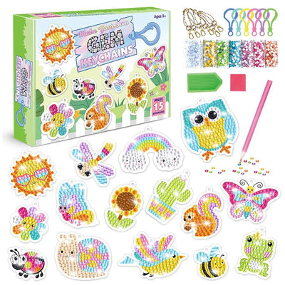 DIY Handmade Diamond Art Keychains Set for Kids - Smarsty