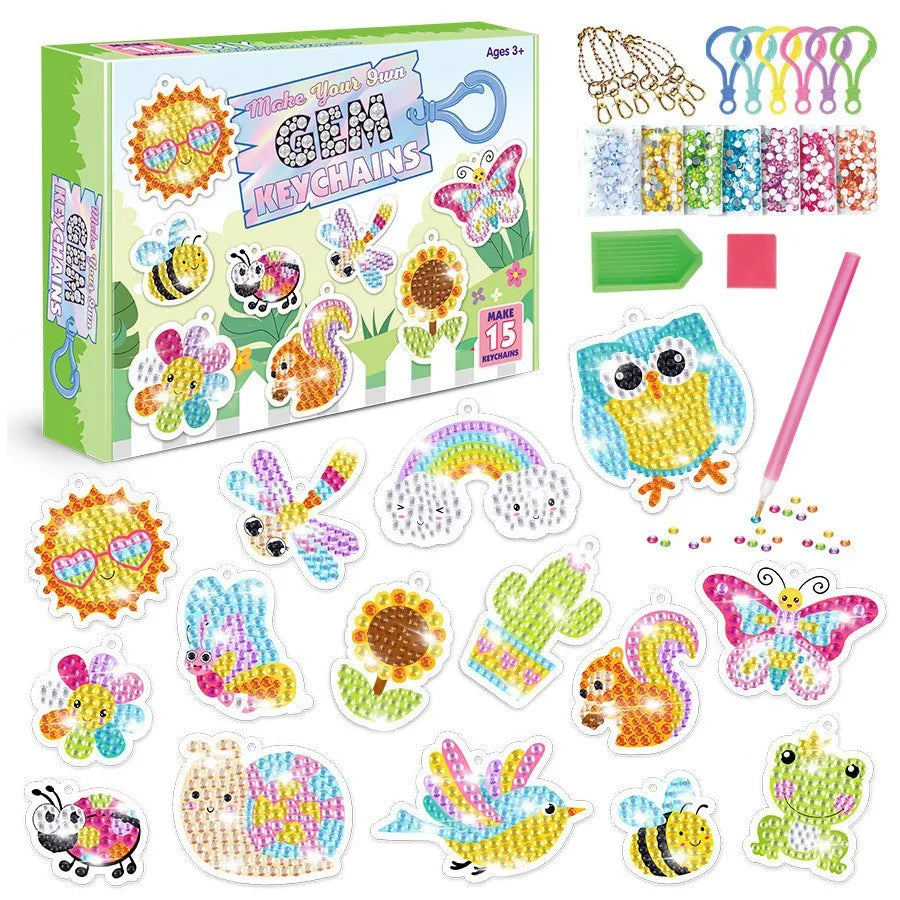 DIY Handmade Diamond Art Keychains Set for Kids - Smarsty