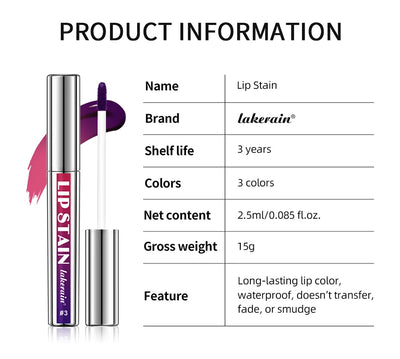Long Lasting Waterproof Pink Lip Stain for Women - Smarsty