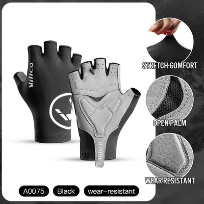 Breaking Wind Cycling Half Finger Gloves Anti-slip Bicycle Mittens Racing Road Bike Glove MTB Biciclet Guantes