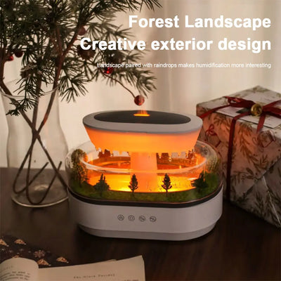 Air Humidifier Water Drip Micro Landscape Essential Oil Diffuser with 7 Night Light Aroma Diffuser for Home Office