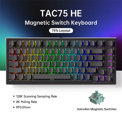 Magnetic Switch Mechanical Keyboard 75 Percent RGB Gaming