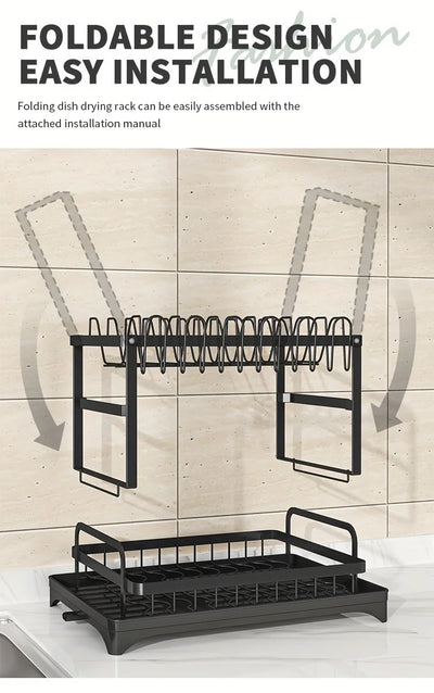 Carbon steel multifunctional kitchen shelf storage rack, bowl and chopstick rack storage organization saves space by Smarsty