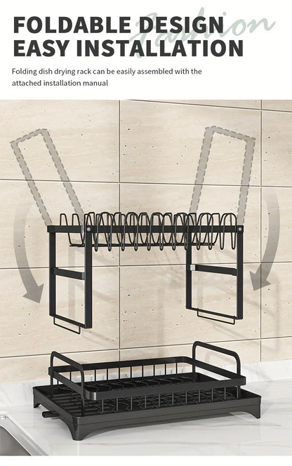 Carbon steel multifunctional kitchen shelf storage rack, bowl and chopstick rack storage organization saves space