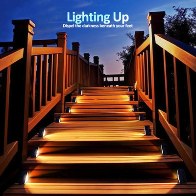 Outdoor Solar Step Lights with RGB Colors for Safe Pathways - Smarsty