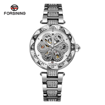 Forsining Women's Skeleton Watch with Luminous Hands - Smarsty