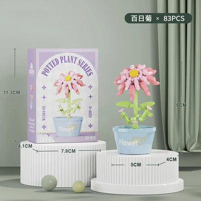 Bouquet Flower Mini Diy Building Block Toys for Children Bricks Blocks for Adults Constructor Micro Bricks Construction Set Gift by Smarsty