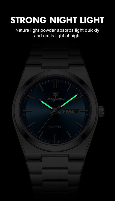 Luxury Waterproof Quartz Men's Watch with Luminous Features - Smarsty