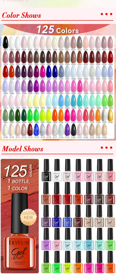 LILYCUTE Coffee Series Gel Nail Polish Kit Set - Smarsty