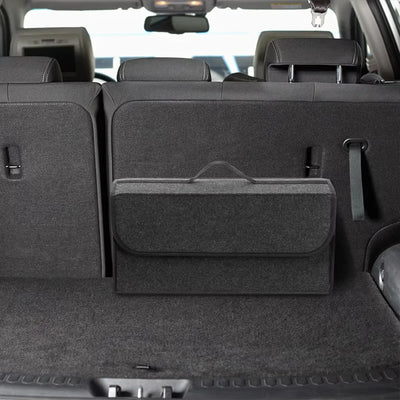 1PC Dark gray car felt storage box car storage bag enlarged and thickened soft felt storage box household storage box - Smarsty