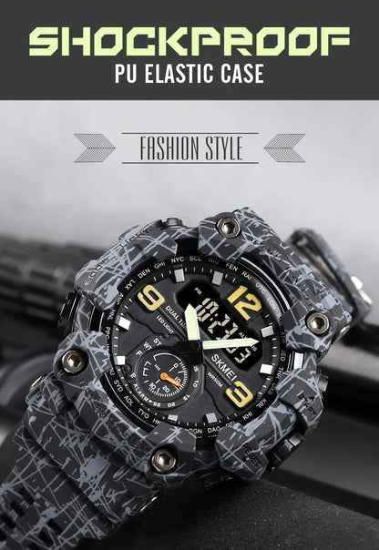 Skmei 1637 Waterproof Sport Wristwatch with Dual Movement - Smarsty