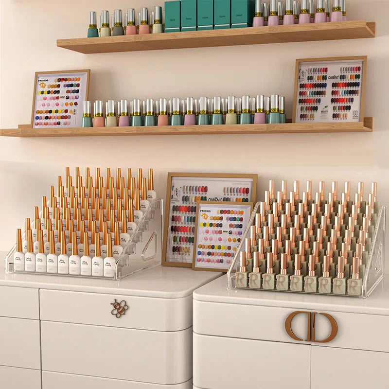 Acrylic Nail Polish Display Rack for Organized Storage - Smarsty