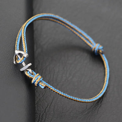 Men's Anchor Bracelet Adjustable Marine Rope Jewelry - Smarsty