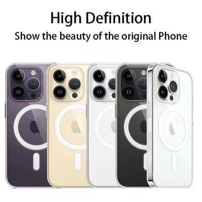 MagSafe Wireless Charge Case For iPhone Clear Back - Smarsty