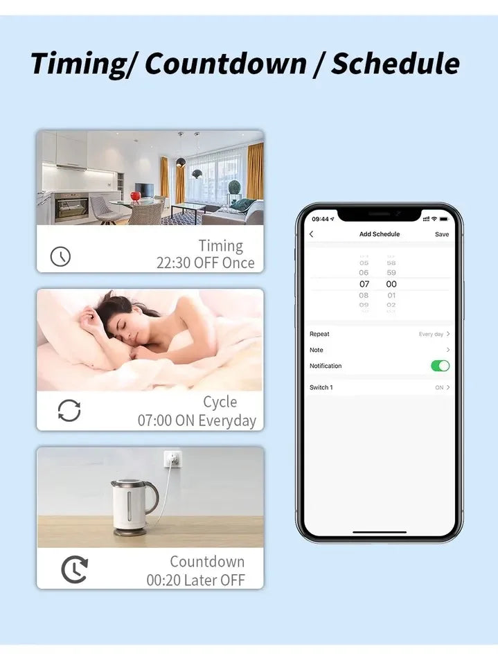 Zigbee Smart Plug With Power Monitoring And Voice Control - Smarsty