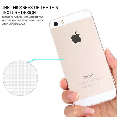 For iPhone 5 Case Clear Silicone Soft TPU Cover For iPhone 5S SE 2016 SE 2020 SE 2022 iPhone 7 iPhone 8 Transparent Coque by Smarsty
