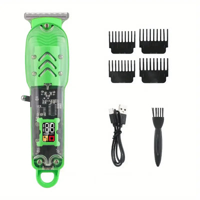 Professional Hair Clippers Rechargeable Hair Clipper Transparent Electric Hair Trimmers For Men Cordless Hair Cut Machine