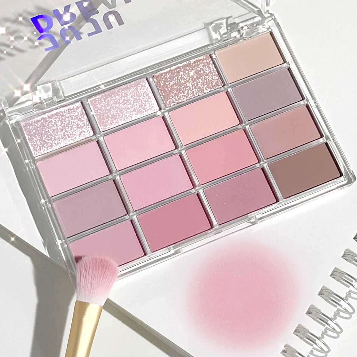 16-Color Pearlescent Matte Eyeshadow Palette for Daily Makeup - Smarsty