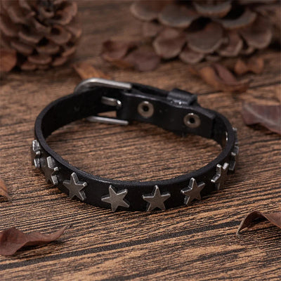 Leather Wrap Bracelet for Men and Women with Buckle Closure - Smarsty