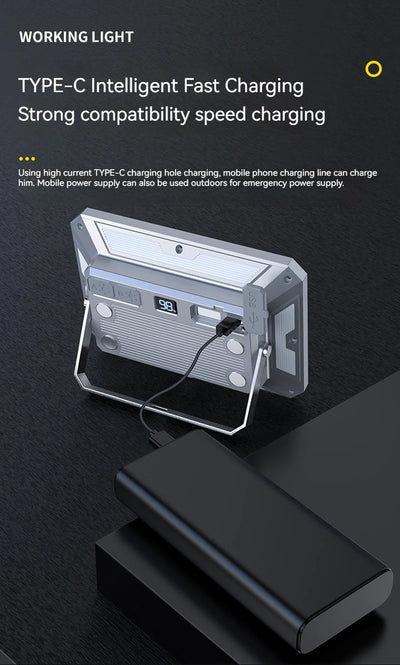 Portable LED Camping Tent Light Rechargeable Searchlight High Power Outdoor Emergency Lighting Waterproof Hanging Night Lamp by Smarsty
