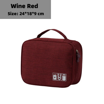 Travel Electronics Storage Bag With High Capacity Cables - Smarsty