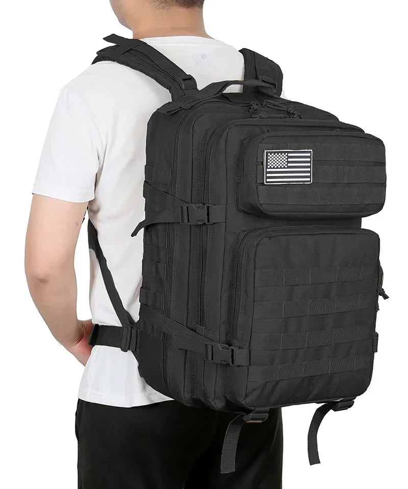 45L Tactical Backpack Large Capacity Outdoor Rucksack 3 Day Fitness Hiking Bag Hiking Camping Gear Backpacks - Smarsty