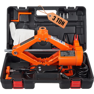 SucceBuy Electric Car Jack 3T Scissor Jack with Electric Impact Wrench 12V Portable Car Jack Lifting for SUV Truck Tire Change - Smarsty