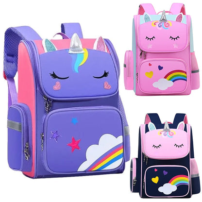 Unicorn Kids Backpack Waterproof School Bag for Girls - Smarsty