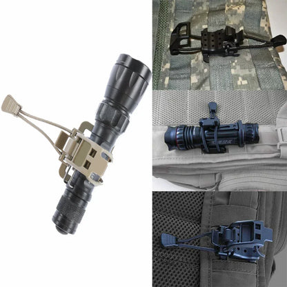 Multifunction Flashlight Clip Molle Hiking Accessories Hanging Buckle Shovel Clamp Axe Clamp Bracket Backpack