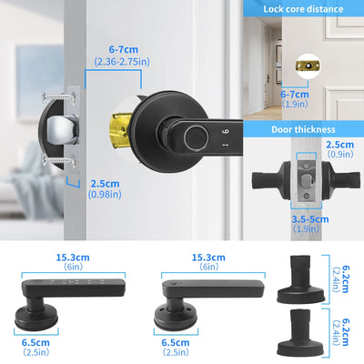 Tuya 5-in-1 Smart Door Lock with Fingerprint Access - Smarsty