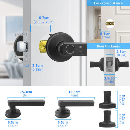 Tuya 5-in-1 Smart Door Lock with Fingerprint Access - Smarsty
