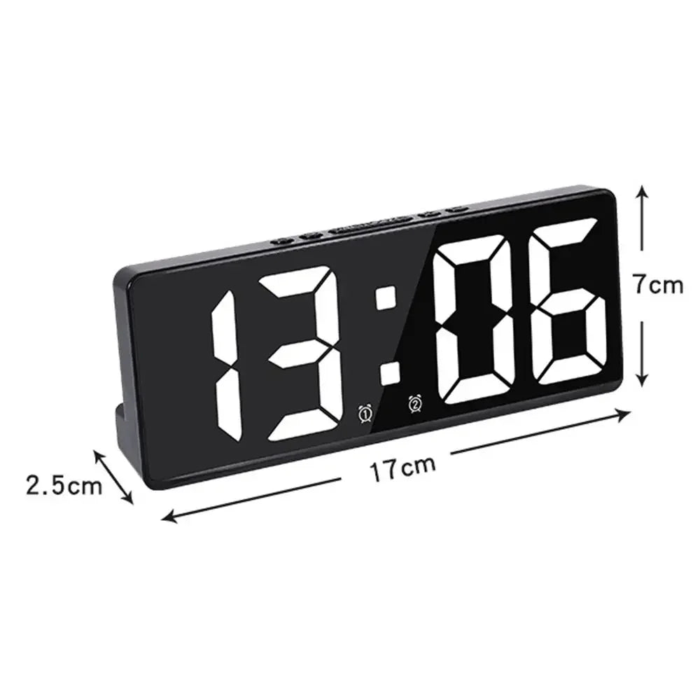 Large Number LED Alarm Clock with Color Nightlight - Smarsty