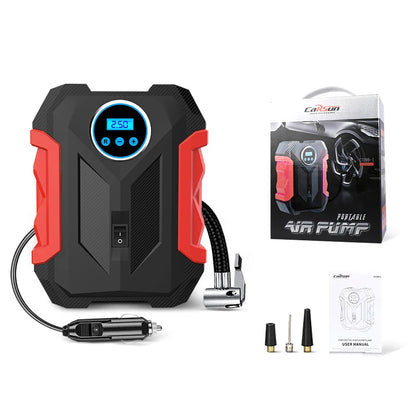 Portable Car Tire Inflator with LED Light and Digital Gauge - Smarsty