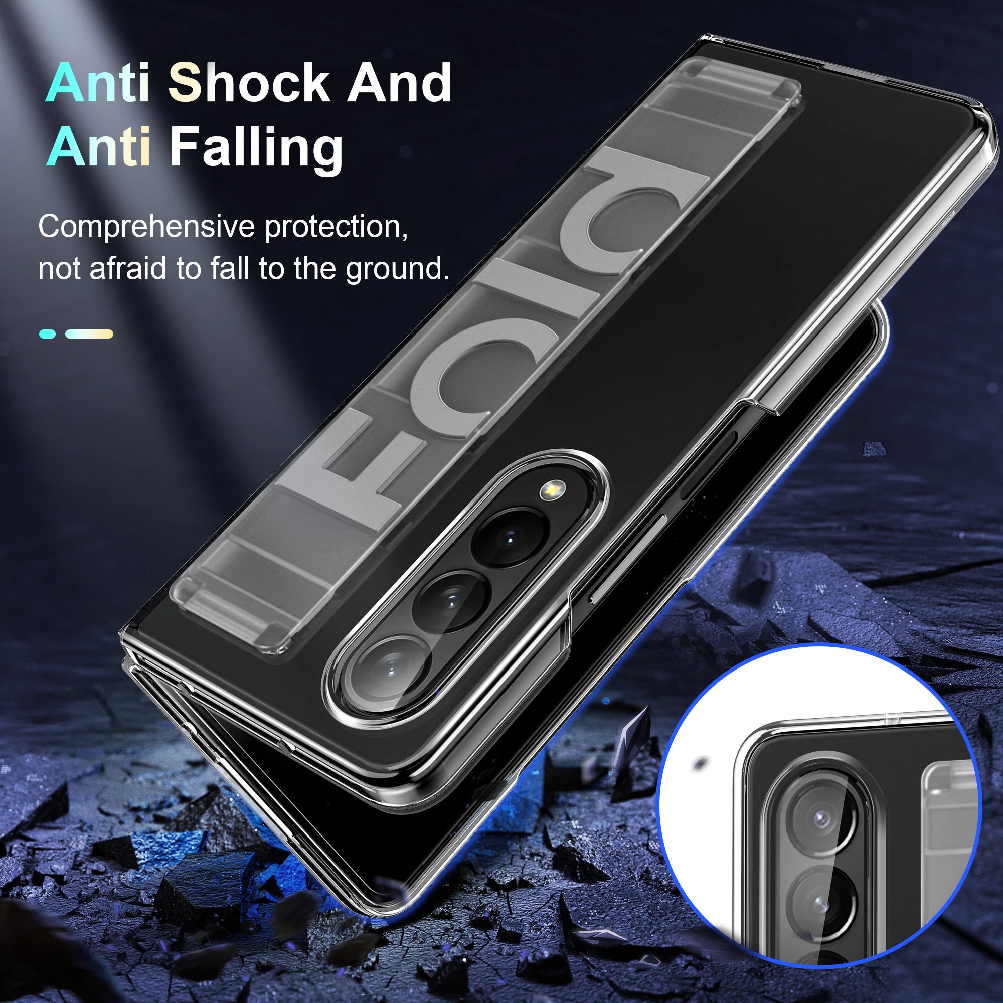 Ultra Thin Matte Galaxy Fold Case With Wrist Strap Pro - Smarsty