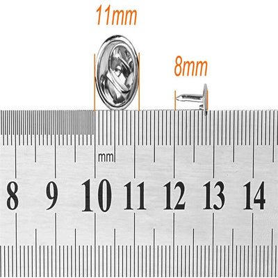 100Pc Metal Locking Pin Backs Secure Brooch Bases Pack - Smarsty