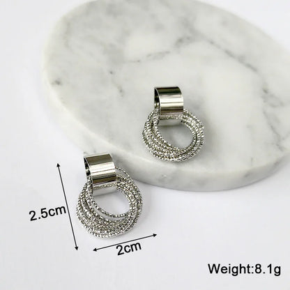 Gold Metal Drop Earrings with Irregular Heart Design for Women - Smarsty
