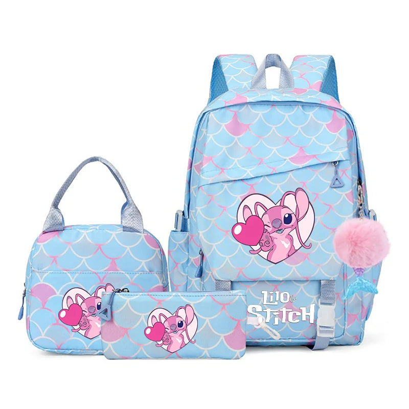 Lilo Stitch Kids Backpack Set 3 Piece Kawaii School Bags - Smarsty