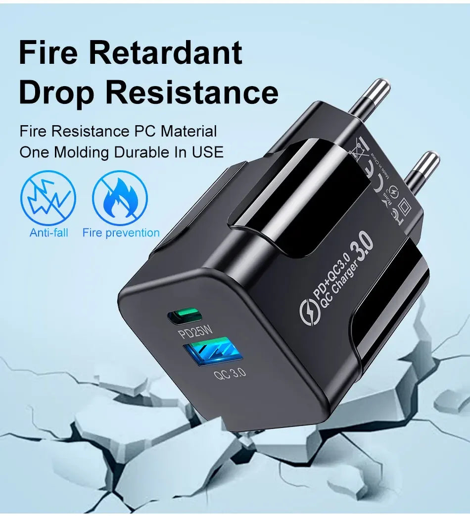 25W USB C HighEfficiency FastCharger iPhone 15 Pro Max - Smarsty