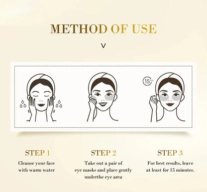 60pcs Golden Eye Masks for Puffiness and Dark Circles - Smarsty