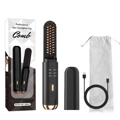 Cordless Beard Straightener Brush for Fast Styling - Smarsty