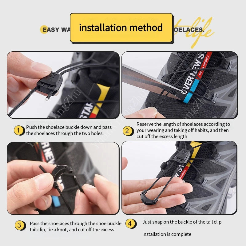 New No tie Shoe laces Round Tennis Laces Without ties Adult Kids Quality Running Sneakers Shoelaces Black White Shoes Accesories - Smarsty