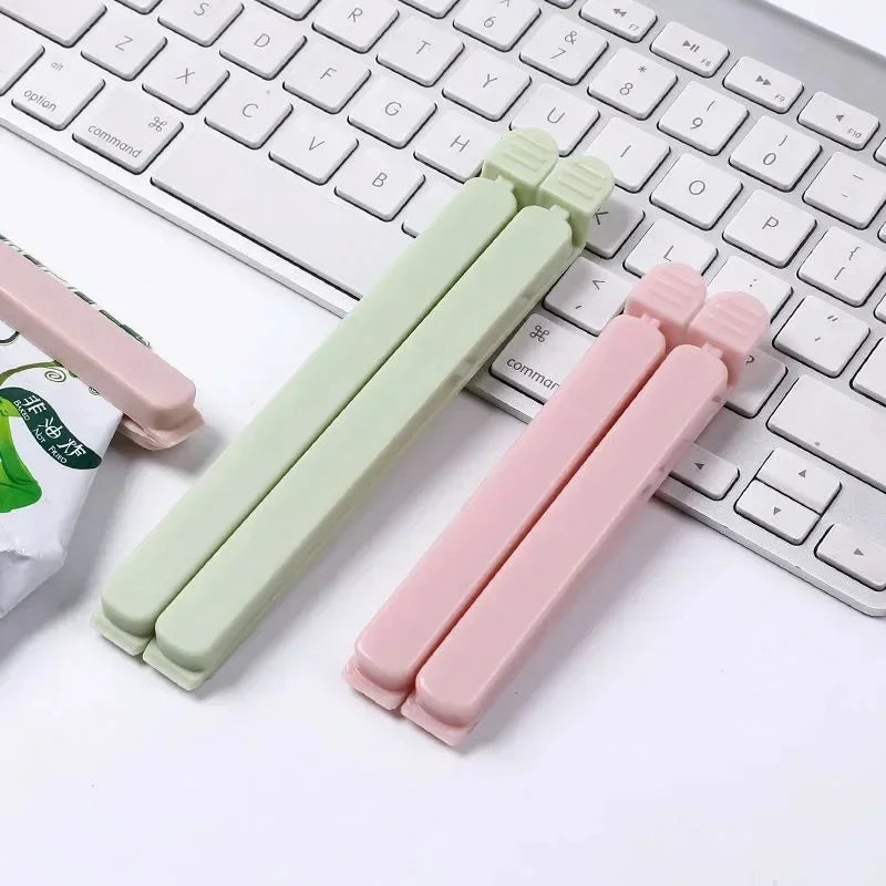 10PCS Bag Clips Food Snack Sealing Clip12/15.5cm Portable Kitchen Storage Accessories Tool Elastic Buckle Package Bag Clamp 2025