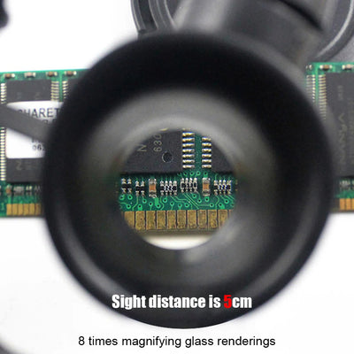 Telescopic Jeweler Magnifier 8X/15X/23X Loupes 2 LED Light Lens Magnifying Glasses for precision work Eyewear Reading Watchmaker