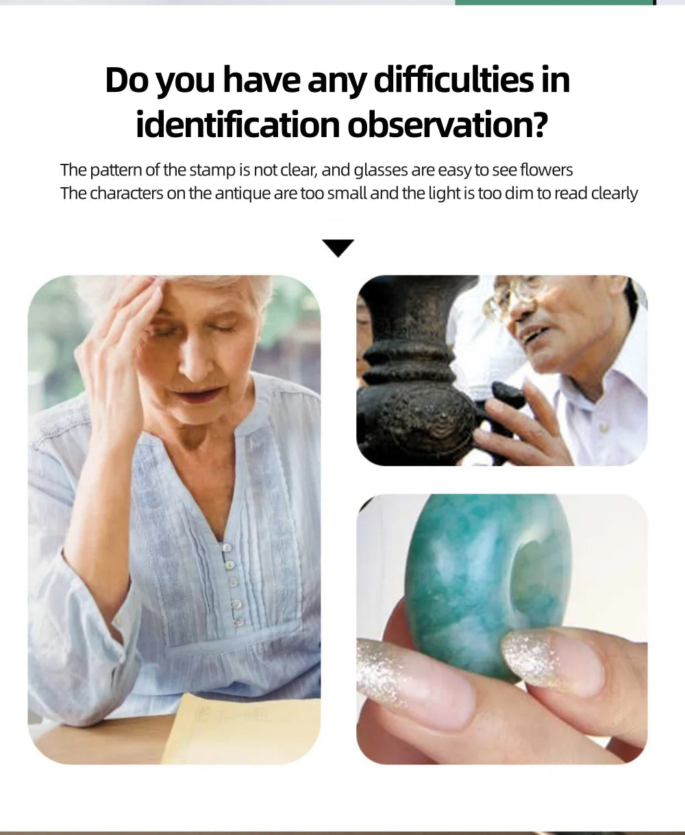 40X Handheld Magnifier With LED Lights for Clear Identification - Smarsty